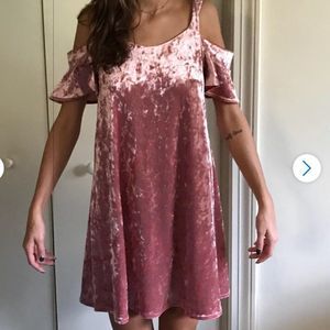 NWT pink velvet dress from Francesca’s (Miami brand)